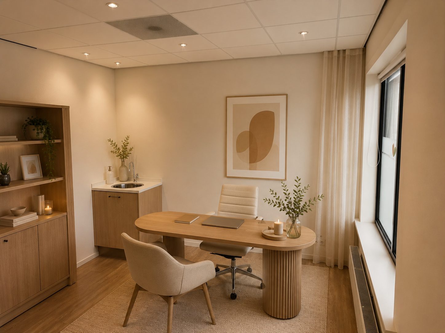 Artist impression kamer met wastafel